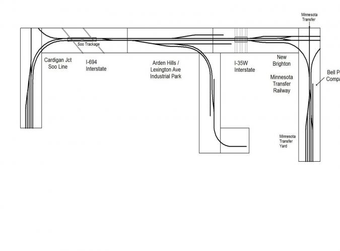 Soo Line in N scale, from Cardigan Junction to New Brighton Junction